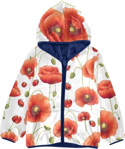 CHIFIGNO Girls Boys Fleece Hoody Jacket Kids Hoodies Toddler Boy Winter Clothes for Toddler Kids with Pockets in Kuwait