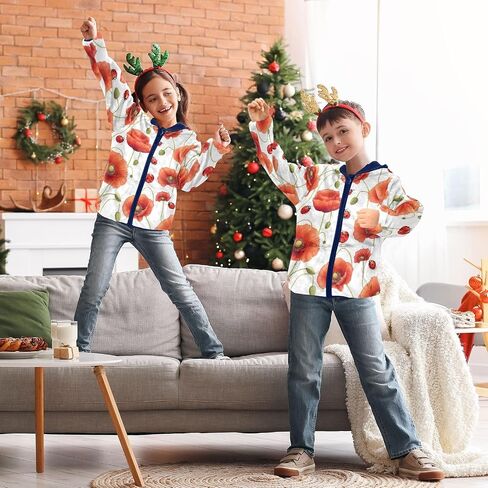 CHIFIGNO Girls Boys Fleece Hoody Jacket Kids Hoodies Toddler Boy Winter Clothes for Toddler Kids with Pockets in Kuwait