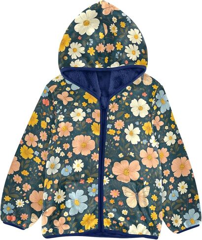 CHIFIGNO Zip up Hoodie for Boys Printed Boys Jackets Winter Coats for Boys with Pockets for Toddler and Kids in Kuwait