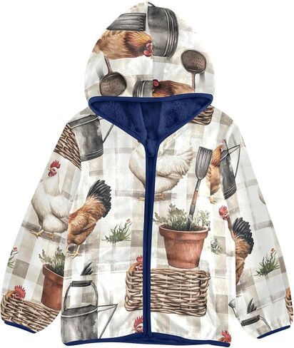 CHIFIGNO Girls Boys Zip up Hoodie Boys Jackets Boys Clothes with Pockets for Toddler and Kids in Kuwait