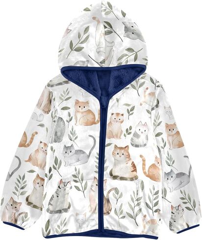 CHIFIGNO Girls Boys Zip up Hoodie Kids Hoodie Boys' Outerwear Jackets Coats with Pockets for Toddler and Kids in Kuwait