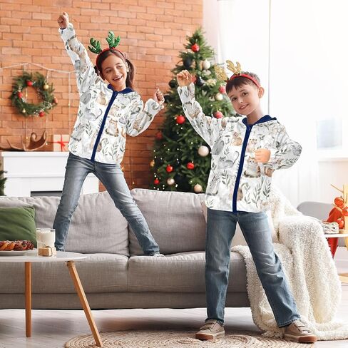 CHIFIGNO Girls Boys Zip up Hoodie Kids Hoodie Boys' Outerwear Jackets Coats with Pockets for Toddler and Kids in Kuwait