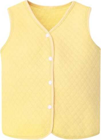 JEATHA Little Boys Girls Vest Button Down Jacket Sleeveless V-Neck Cardigan Solid Color Tank Tops in Kuwait