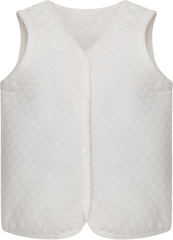 JEATHA Little Boys Girls Vest Button Down Jacket Sleeveless V-Neck Cardigan Solid Color Tank Tops in Kuwait