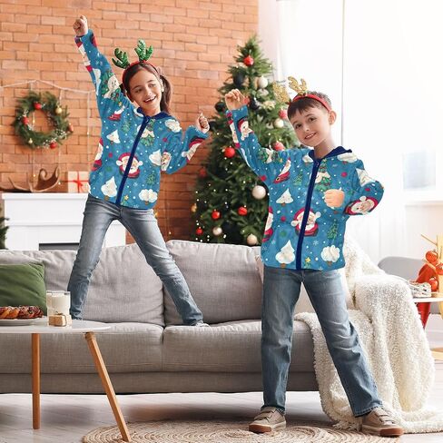 CHIFIGNO Girls Boys Fleece Hoody Jacket Boys Jackets with Pockets Warm Winter Outwear for Toddler and Kids in Kuwait