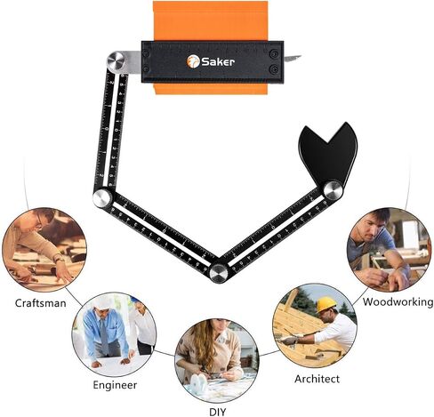 Saker Connection Profile Gauge-Adjustable Lock -Precisely Copy Irregular Shape Duplicator -Irregular Welding Woodworking Tracing - Must Have Tool for DIY Handyman, Construction in Saudi Arabia