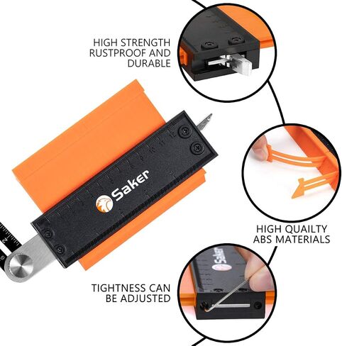 Saker Connection Profile Gauge-Adjustable Lock -Precisely Copy Irregular Shape Duplicator -Irregular Welding Woodworking Tracing - Must Have Tool for DIY Handyman, Construction in Saudi Arabia