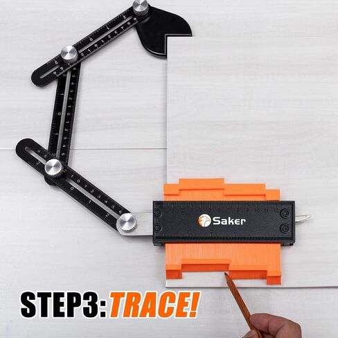 Saker Connection Profile Gauge-Adjustable Lock -Precisely Copy Irregular Shape Duplicator -Irregular Welding Woodworking Tracing - Must Have Tool for DIY Handyman, Construction in Saudi Arabia