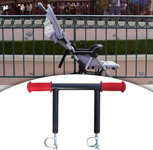 Stroller Handle Extender, Universal Stroller Extension, Armrest Sturdy Handlebars Extender Metal for Trolley Baby Carriages, red 32mm in Kuwait