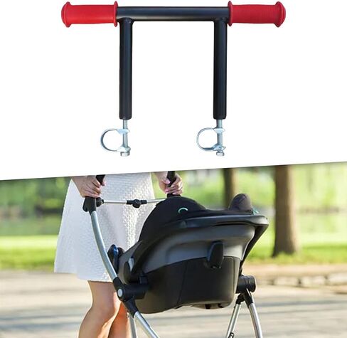 Stroller Handle Extender, Universal Stroller Extension, Armrest Sturdy Handlebars Extender Metal for Trolley Baby Carriages, red 32mm in Kuwait