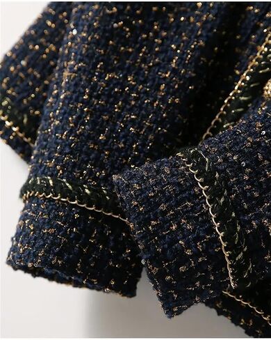 Female Elegant O-Neck Cropped Jacket Women Spring Autumn Korean Pockets Outwear Clothing in Saudi Arabia