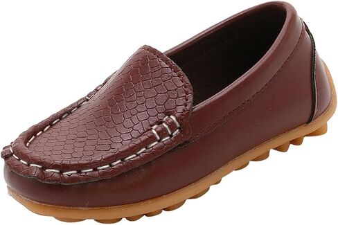 طفل طفل فتيات فتيات loafer أحذية ناعمة من الجلد الاصطناعي على 𝗠occasin مسطح فستان القارب أحذية in Kuwait