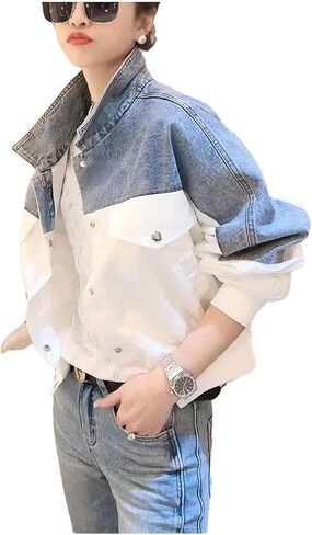 Women Loose Summer Spring And Autumn Slim Sweet Jacket Joker Coat Color Matching Embroidery Coat in Saudi Arabia