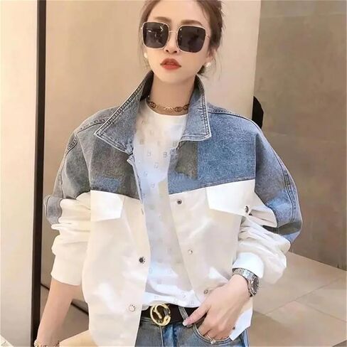 Women Loose Summer Spring And Autumn Slim Sweet Jacket Joker Coat Color Matching Embroidery Coat in Saudi Arabia