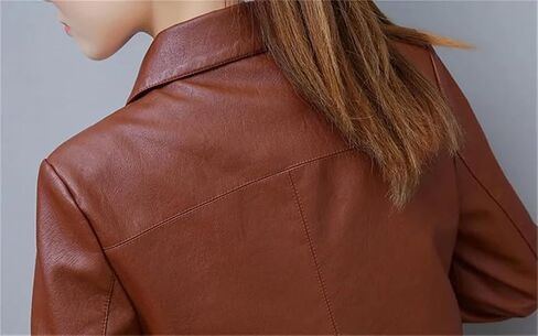 Women's Spring Autumn Hong Kong Style Chic Jacket Short Loose Wild Leather Jackets in Saudi Arabia