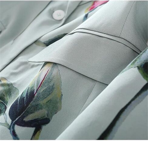 Women One Button Long Sleeve Suit Jacket Female Slim Small Suit Print Coat in Saudi Arabia