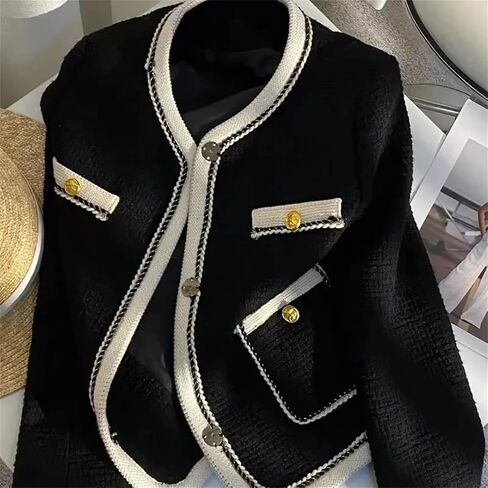 Women Wind Jacket Autumn/Winter Korean Coat Short Tweed Temperament Outerwear Ladies Top in Saudi Arabia