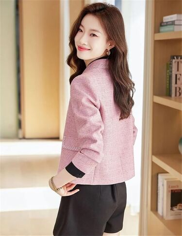 Women Short Small Suit Jacket for Spring Autumn Korean Style Small Fragrance Suit Blazers Top in Saudi Arabia