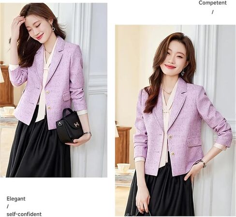 Women Short Small Suit Jacket for Spring Autumn Korean Style Small Fragrance Suit Blazers Top in Saudi Arabia