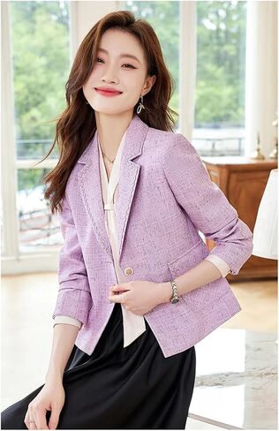 Women Short Small Suit Jacket for Spring Autumn Korean Style Small Fragrance Suit Blazers Top in Saudi Arabia