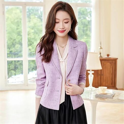 Women Short Small Suit Jacket for Spring Autumn Korean Style Small Fragrance Suit Blazers Top in Saudi Arabia