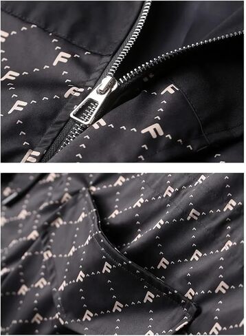 Ladies' Long Contrasting Letter Hooded Zipper Coat Windbreaker Versatile Loose Coat in Saudi Arabia