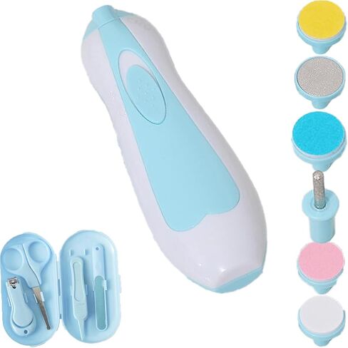 Baby Nailmer Trimmer Electric ، 6 في 1 ملف أظافر الطفل ، رعاية الأظافر ، ملف الأظافر ، طقم أسماء الطفل المانيكور لطفل الأطفال المولود حديثي الولادة أو أصابع البالغين أظافر أظافر (وردي) in Kuwait