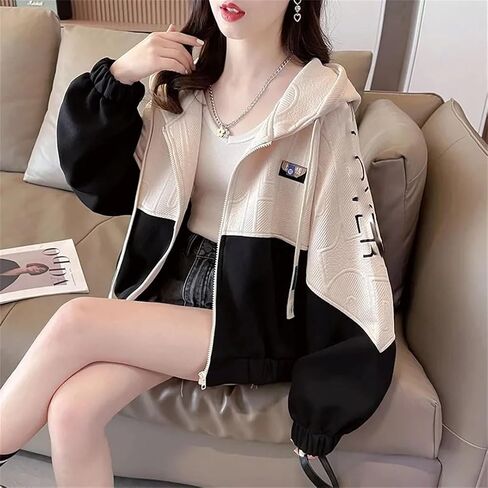 Women's Spring And Autumn Versatile Coat Appear Thin Temperament Hoodies Ladies Coat Tops in Saudi Arabia