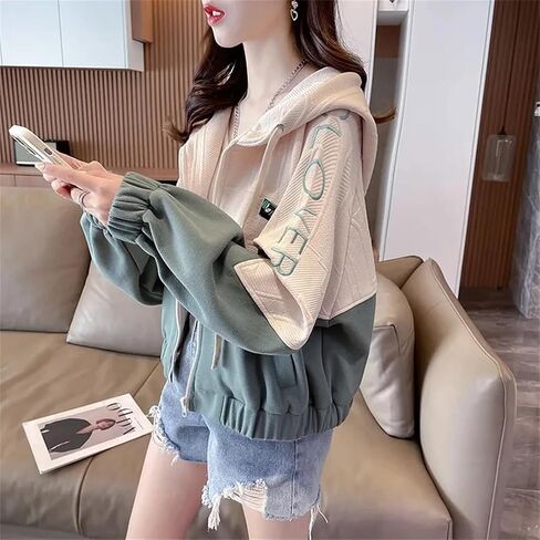 Women's Spring And Autumn Versatile Coat Appear Thin Temperament Hoodies Ladies Coat Tops in Saudi Arabia