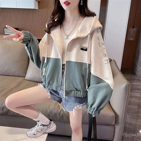 Women's Spring And Autumn Versatile Coat Appear Thin Temperament Hoodies Ladies Coat Tops in Saudi Arabia