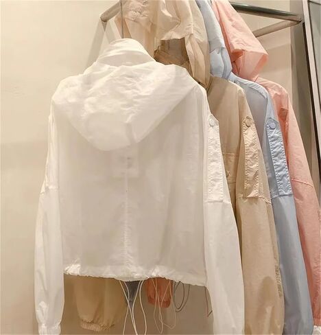 Women Hooded Beach Coat Female Long Sleeve Sun Protection Clothing Ladies Jacket in Saudi Arabia