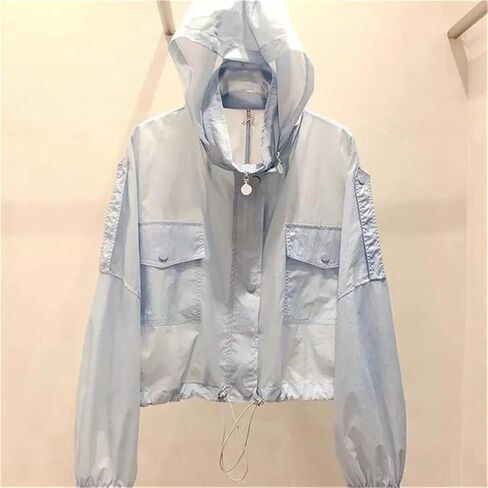 Women Hooded Beach Coat Female Long Sleeve Sun Protection Clothing Ladies Jacket in Saudi Arabia