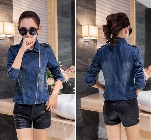 Women's Cowboy Coat Spring Summer Self Cultivation Versatile Jacket Comfortable Lady Outerwear in Saudi Arabia