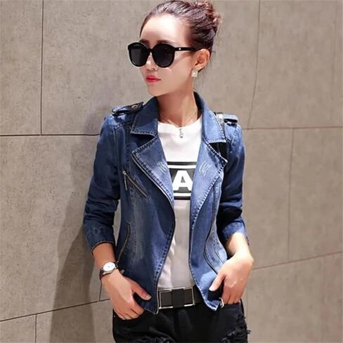 Women's Cowboy Coat Spring Summer Self Cultivation Versatile Jacket Comfortable Lady Outerwear in Saudi Arabia