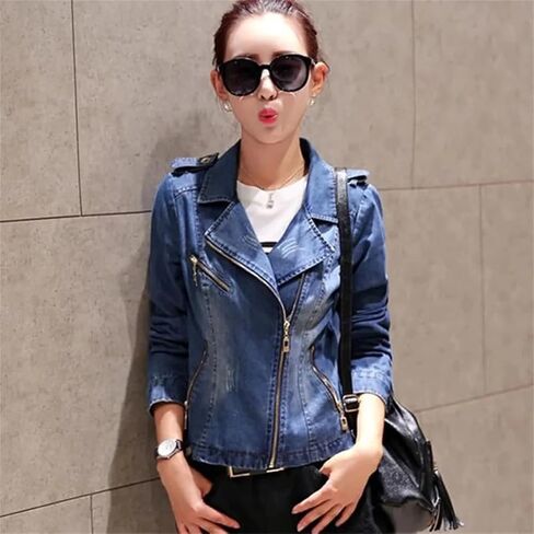 Women's Cowboy Coat Spring Summer Self Cultivation Versatile Jacket Comfortable Lady Outerwear in Saudi Arabia
