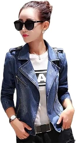 Women's Cowboy Coat Spring Summer Self Cultivation Versatile Jacket Comfortable Lady Outerwear in Saudi Arabia
