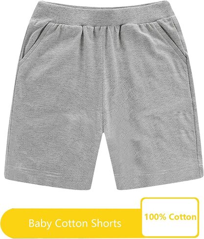 EISHOW Baby Infant Toddler Boy Girl Outfit Summer Casual Elastic Jeans Denim Shorts Pull-On Bottoms Cropped Denim Short Pants in Kuwait