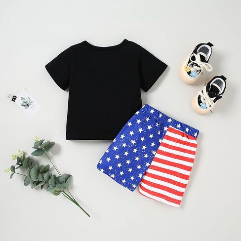 Yallet Toddler Baby Boy Clothes Owns Summer Stuffits 1-5t short Sleeve T-Shirt + Shorts 2pcs baby disual setting set in Kuwait