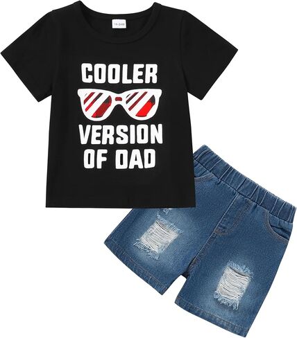 Yallet Toddler Baby Boy Clothes Owns Summer Stuffits 1-5t short Sleeve T-Shirt + Shorts 2pcs baby disual setting set in Kuwait