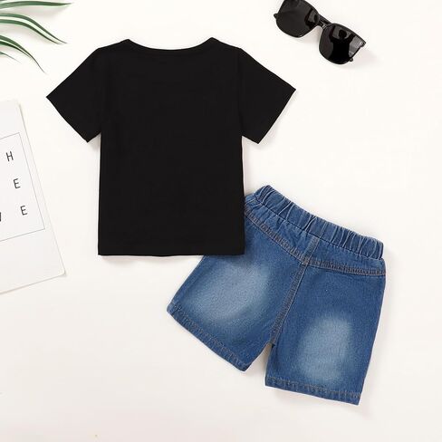 Yallet Toddler Baby Boy Clothes Owns Summer Stuffits 1-5t short Sleeve T-Shirt + Shorts 2pcs baby disual setting set in Kuwait