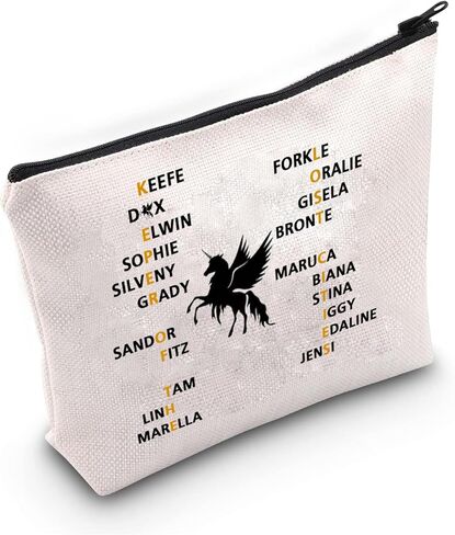 PXTIDY Team Foster Kee-fe Makeup Bag Keeper of the Lost Cities Characters Cosmetic Bag KOTLC Novel Inspired Bookish Gift in Saudi Arabia
