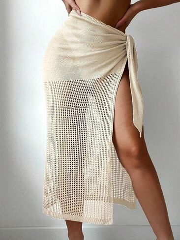 swimsuit coverup for women Lace Up Casual Cover Up With High Slits Summer in Saudi Arabia