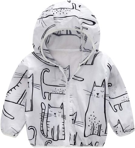 طفل UV 𝐏rotection Outwear Toddler Boys Girls خفيفة الوزن سحاب مغطى بغطاء الشمس 2025 معطف الصيف in Kuwait