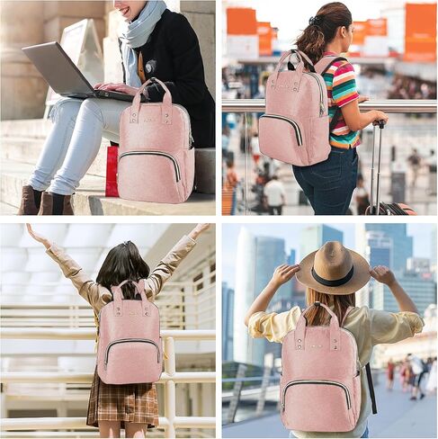 حقيبة ظهر للكمبيوتر المحمول للنساء، حقيبة ظهر للكمبيوتر للنساء، حقيبة ظهر خفيفة الوزن للسفر، حقيبة عمل نسائية أنيقة، حقيبة ظهر جامعية كاجوال مقاس 15.6 بوصة، حقيبة ظهر كمبيوتر مضادة للماء للسيدات والممرضات، أسود in Kuwait