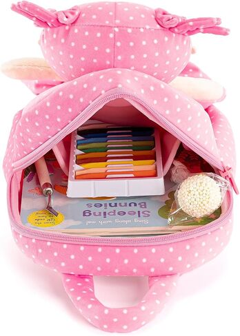 Toddler Kids Backpack with Soft Baby Dolls in Plaid Dress 9.5" in Kuwait