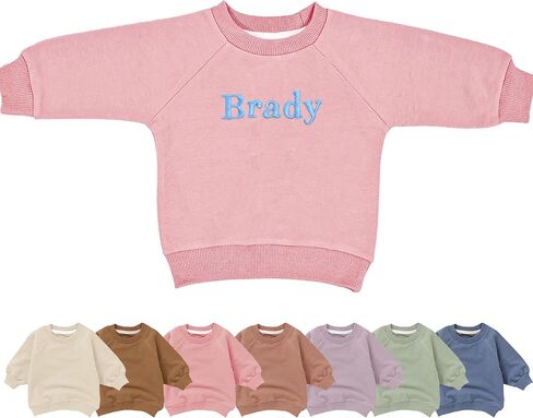 قميص مخصص للبلوزات متماسكة مع الاسم - Chozy Crewneck للرضع والأطفال الصغار ، مثالي للمغامرات في الهواء الطلق in Kuwait