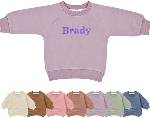 قميص مخصص للبلوزات متماسكة مع الاسم - Chozy Crewneck للرضع والأطفال الصغار ، مثالي للمغامرات في الهواء الطلق in Kuwait