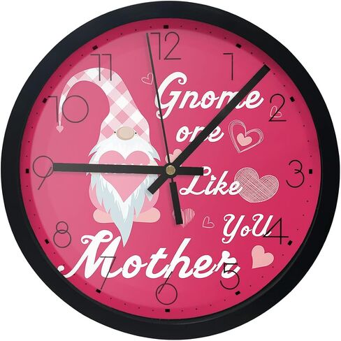 Wall Clock Carnation Flower Mother Baby Battery Operated Clocks 10 Inch Silent Non-Ticking Wallclock Super Mom Vintage Round Wall Clocks for Living Room Bedroom Kitchen Office Home Decor in Saudi Arabia
