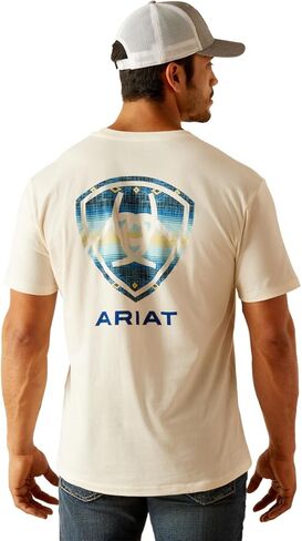 Ariat Male Ariat Steer Skull Flag T-Shirt Stone Heather Small in Saudi Arabia