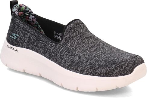 Skechers Women's GO Walk Flex-Clever View Sneaker, Black/White, 13 Wide in Saudi Arabia